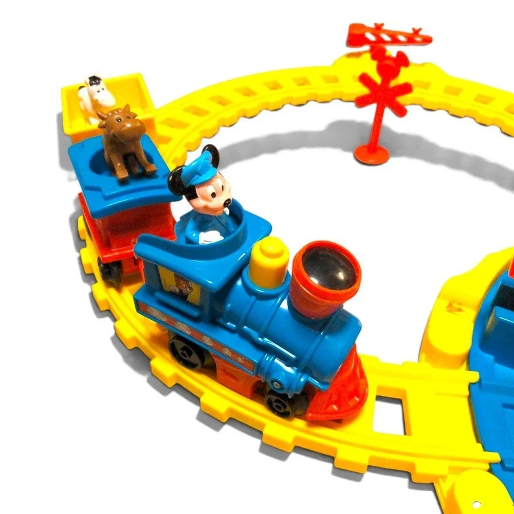 VTG 1994 Mattel Disney Switch Sound Railroad Train Set Mickey Complete #11919